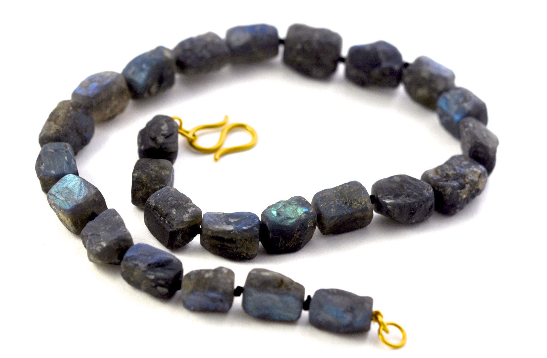 necklace / strand Labradorite + gold clasp