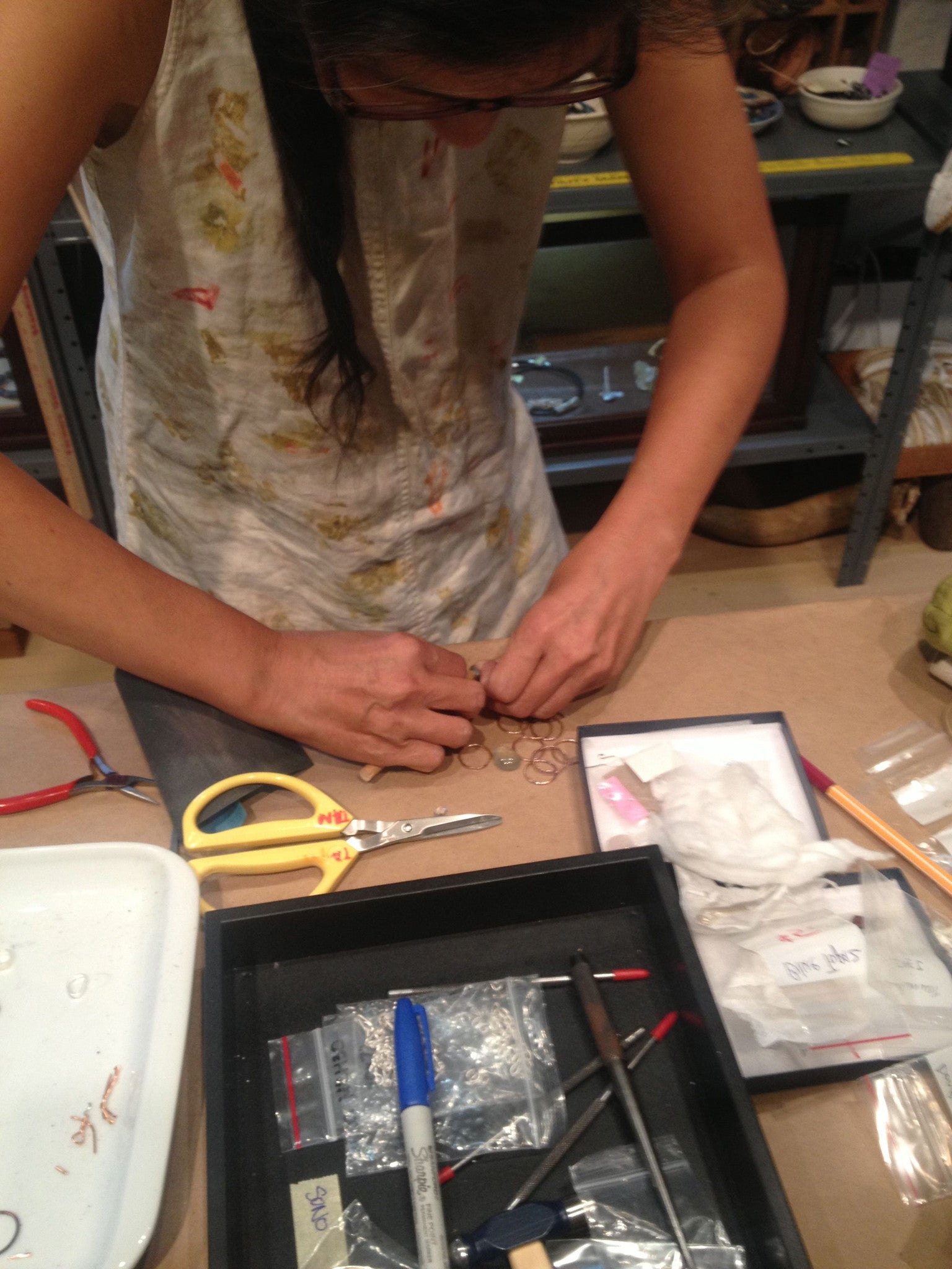 workshop / intro to working with metals + bezel setting gemstones