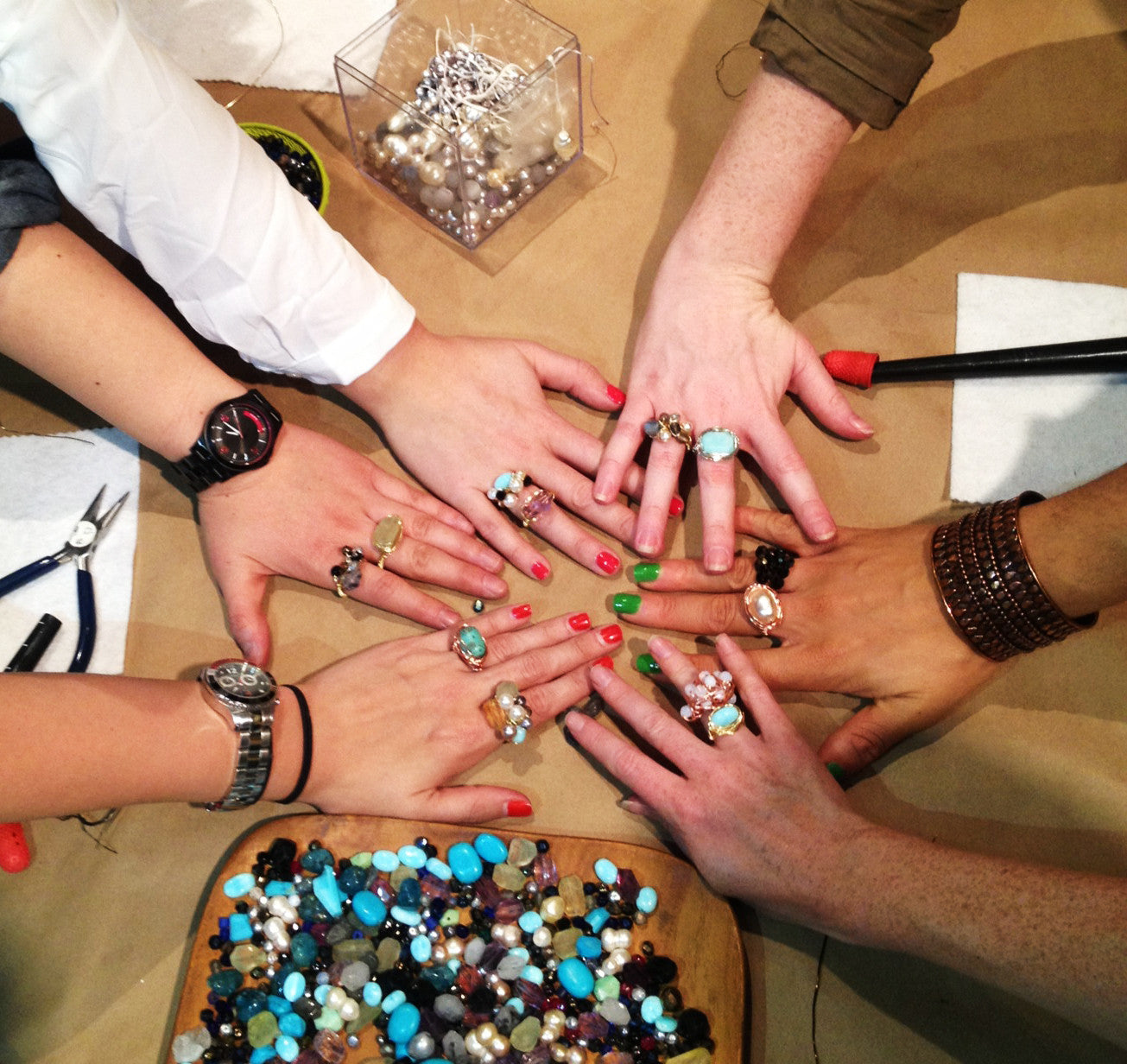 workshop / making wire + gemstone rings