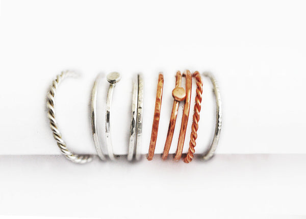 workshop / intro to working with metals + making stack rings