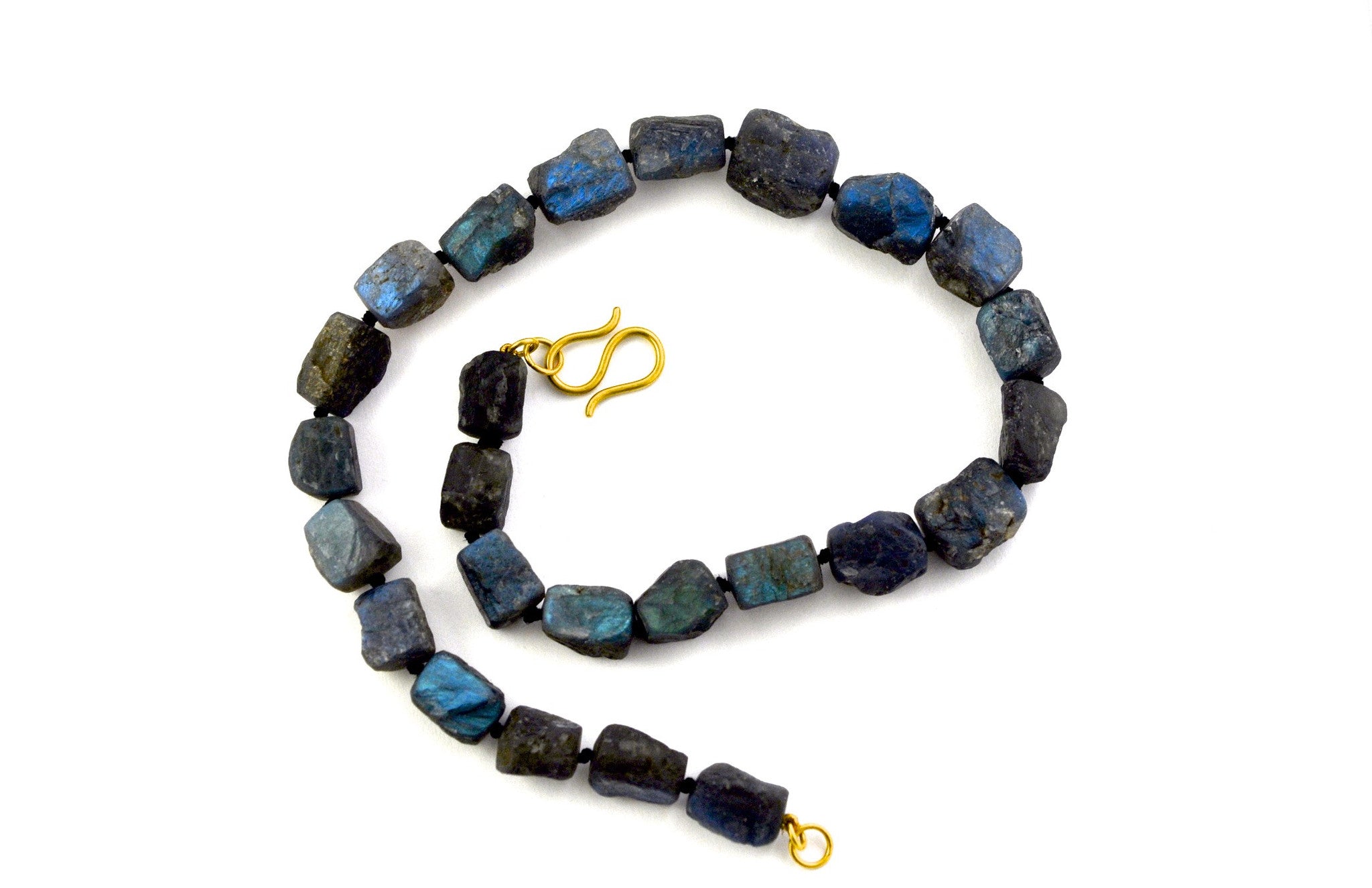 necklace / strand Labradorite + gold clasp