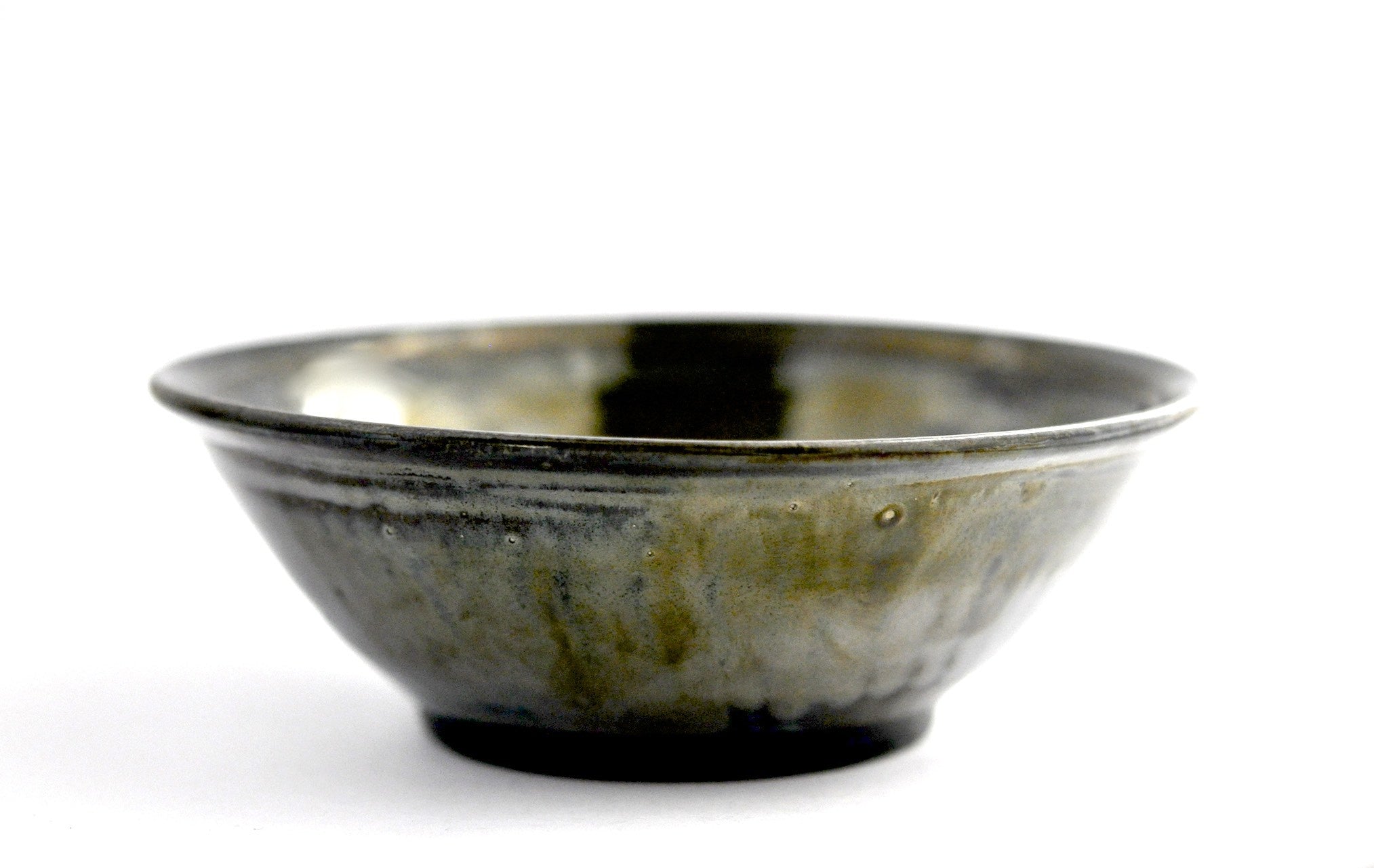table / bowl glossy olive gold patina