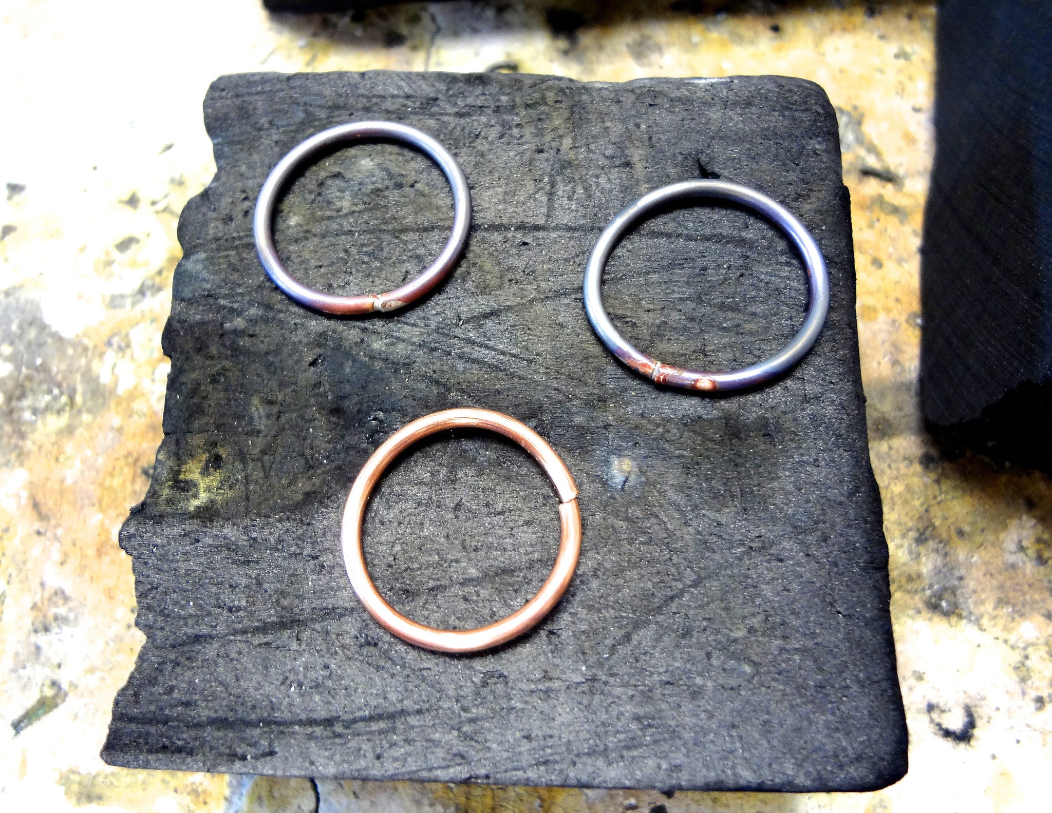 workshop / intro to working with metals + making stack rings