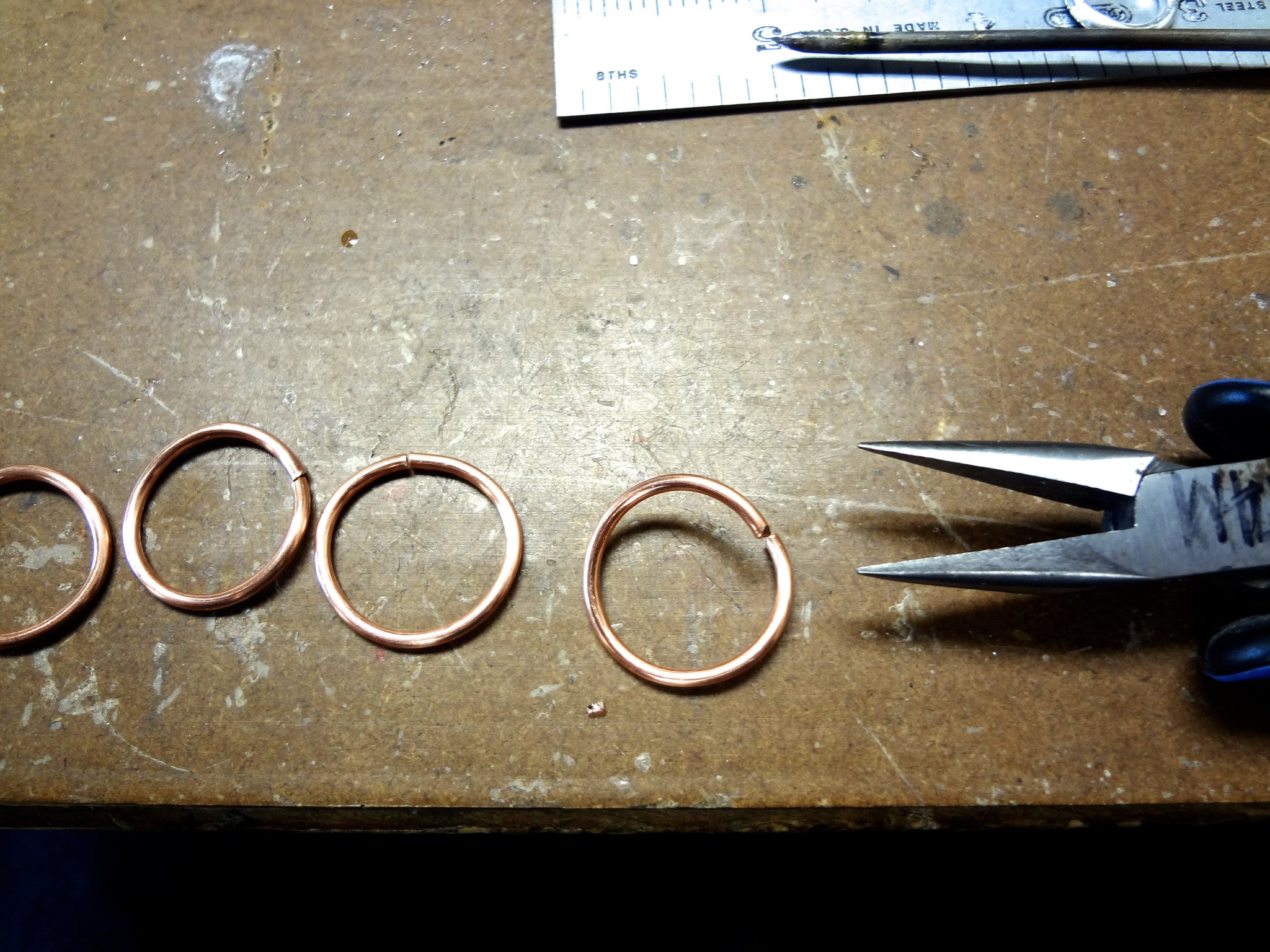 workshop / intro to working with metals + making stack rings